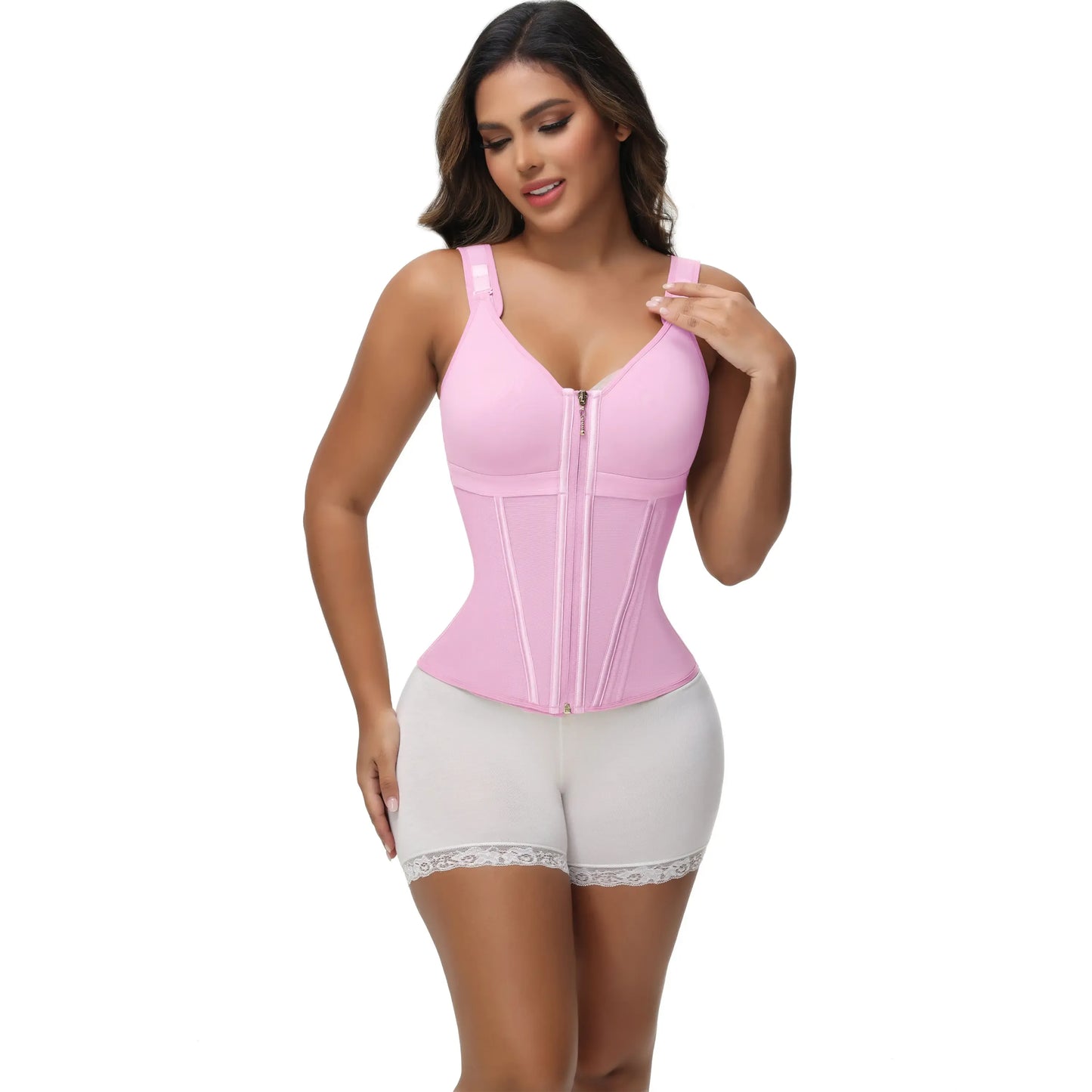 SHAPSHE Waist Shapewear for Women with Bra Girdle Workout Shapewear with Adjustable Shoulder Strap