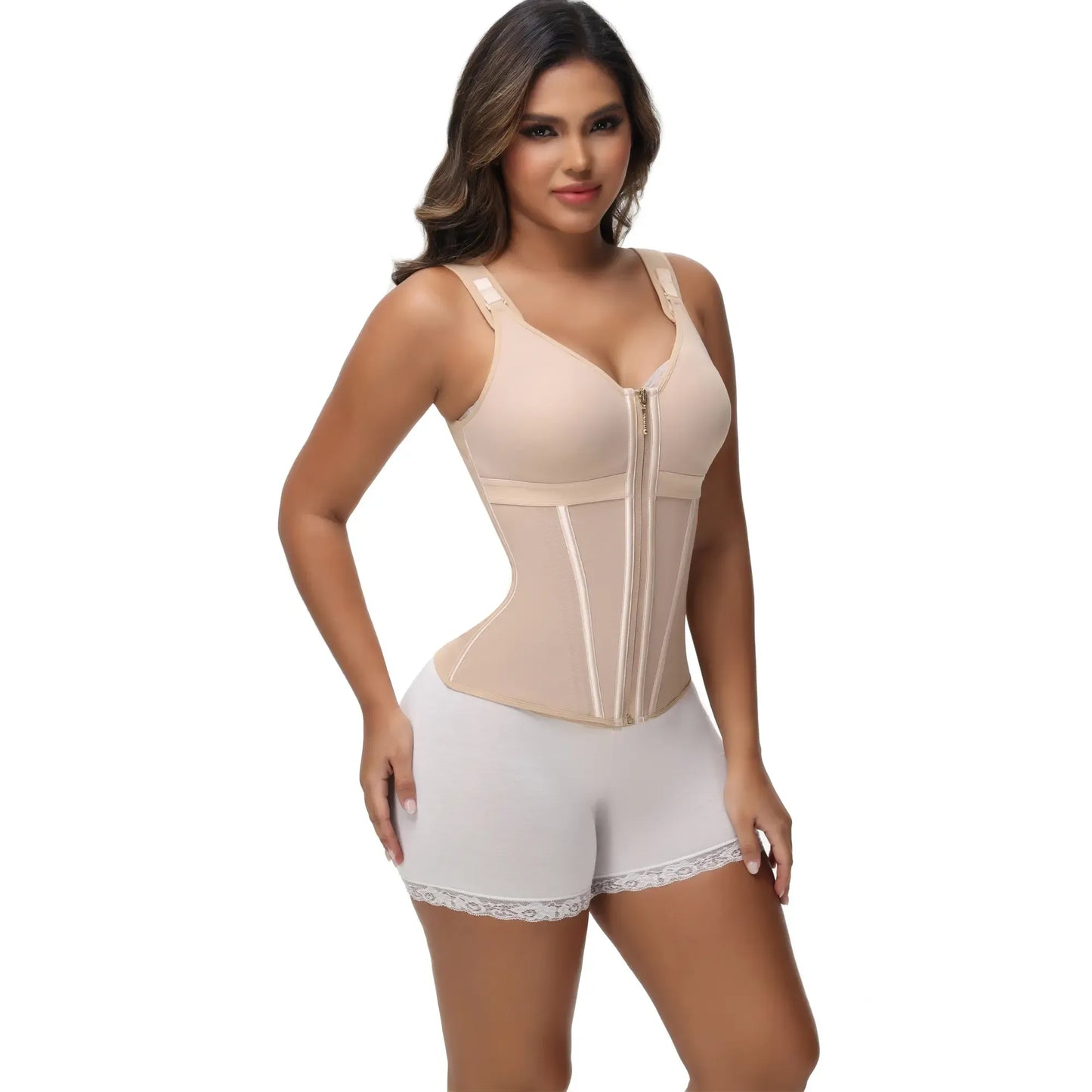 SHAPSHE Waist Shapewear for Women with Bra Girdle Workout Shapewear with Adjustable Shoulder Strap