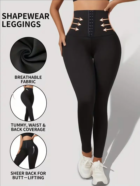 Women's High-Waist Corset Leggings – Tummy Control, Peach Hip Lift, Shaping Yoga Pants S-2XL