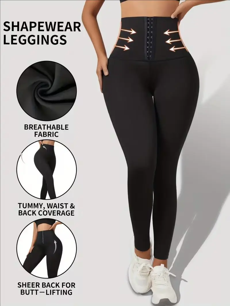 Women's High-Waist Corset Leggings – Tummy Control, Peach Hip Lift, Shaping Yoga Pants S-2XL