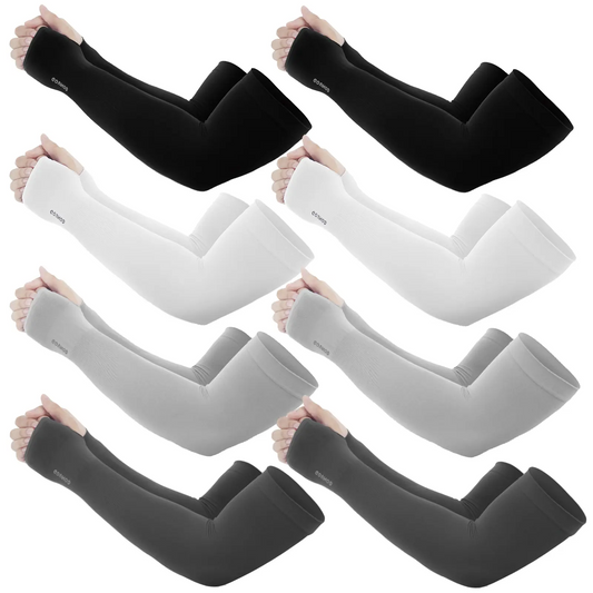 UPF 50+ Sun Protection Arm Sleeves with Thumb & Watch Hole – Unisex UV Cooling Sleeves for Outdoor Sports
