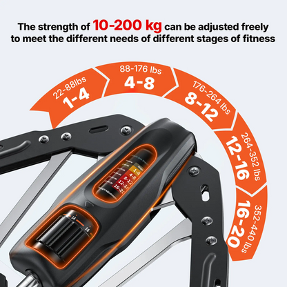Merach Hydraulic Arm Trainer | 22–440 lbs Adjustable Resistance | Foldable Upper Body Strength Equipment for Home Gym