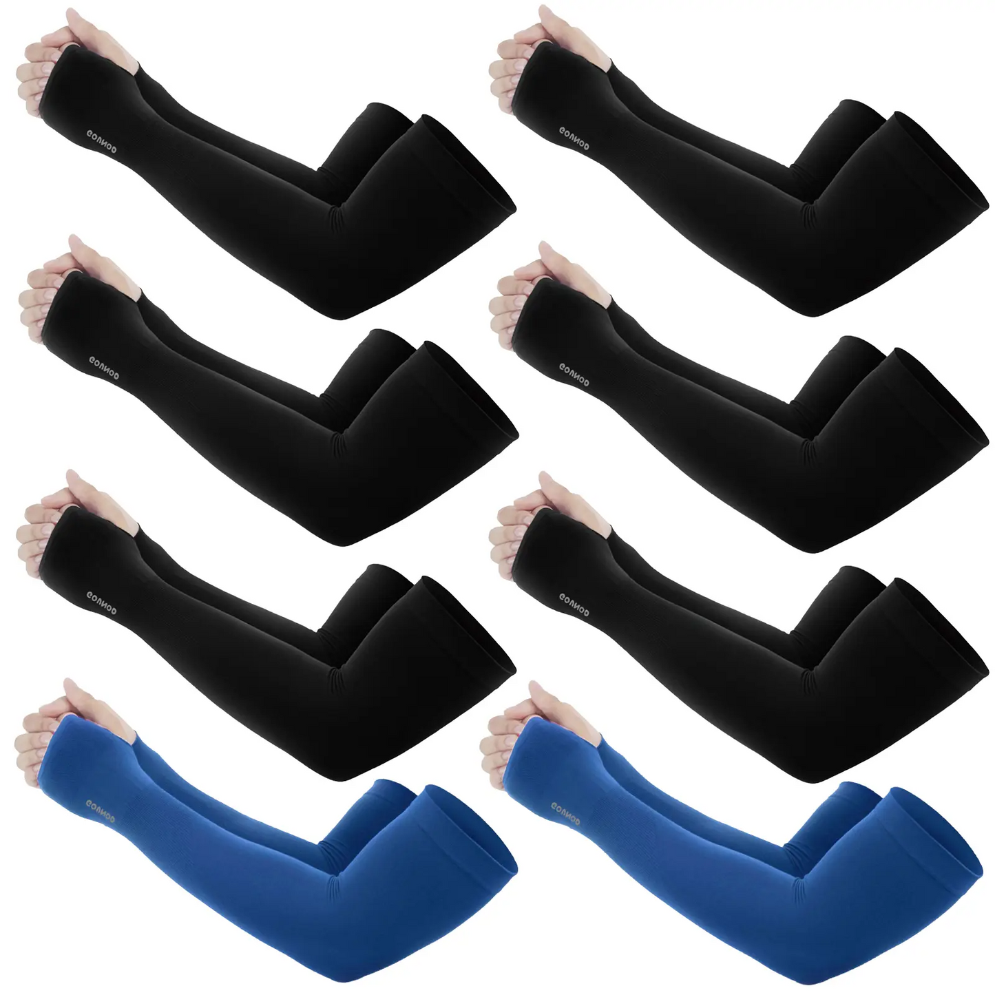 UPF 50+ Sun Protection Arm Sleeves with Thumb & Watch Hole – Unisex UV Cooling Sleeves for Outdoor Sports