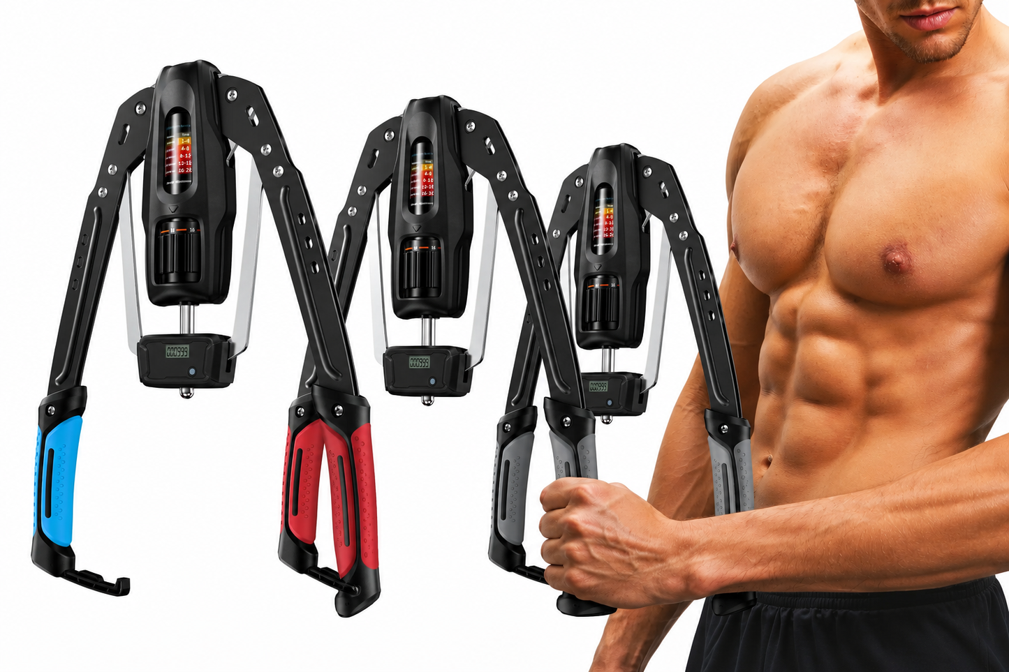 Merach Hydraulic Arm Trainer | 22–440 lbs Adjustable Resistance | Foldable Upper Body Strength Equipment for Home Gym