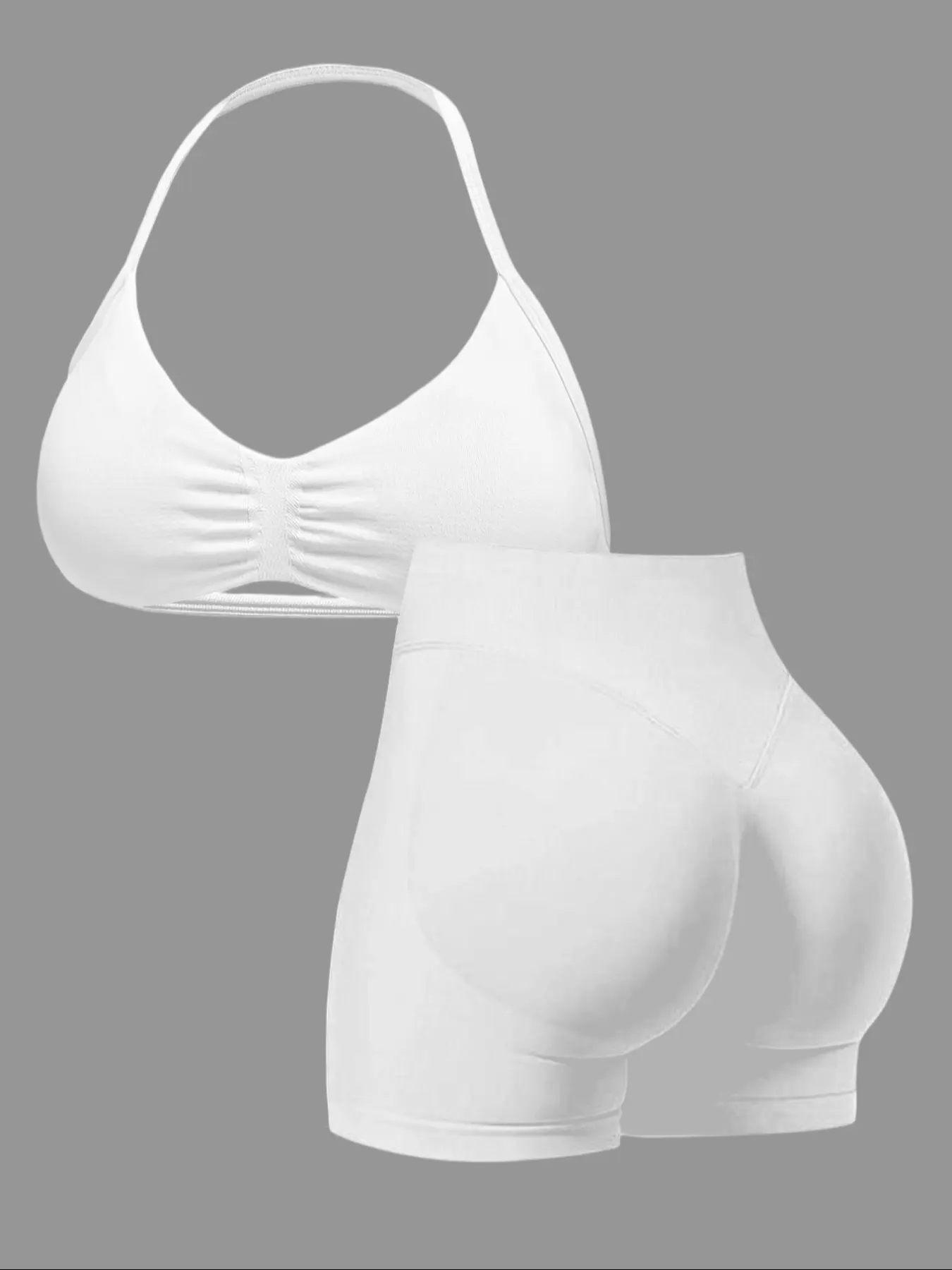 Women's High-Waist Yoga Set – Sports Bra & Shorts for Gym, Running & Fitness