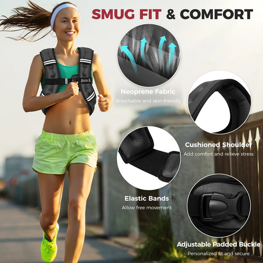 Weighted Vest Weight Vest with Detachable Phone Pouch