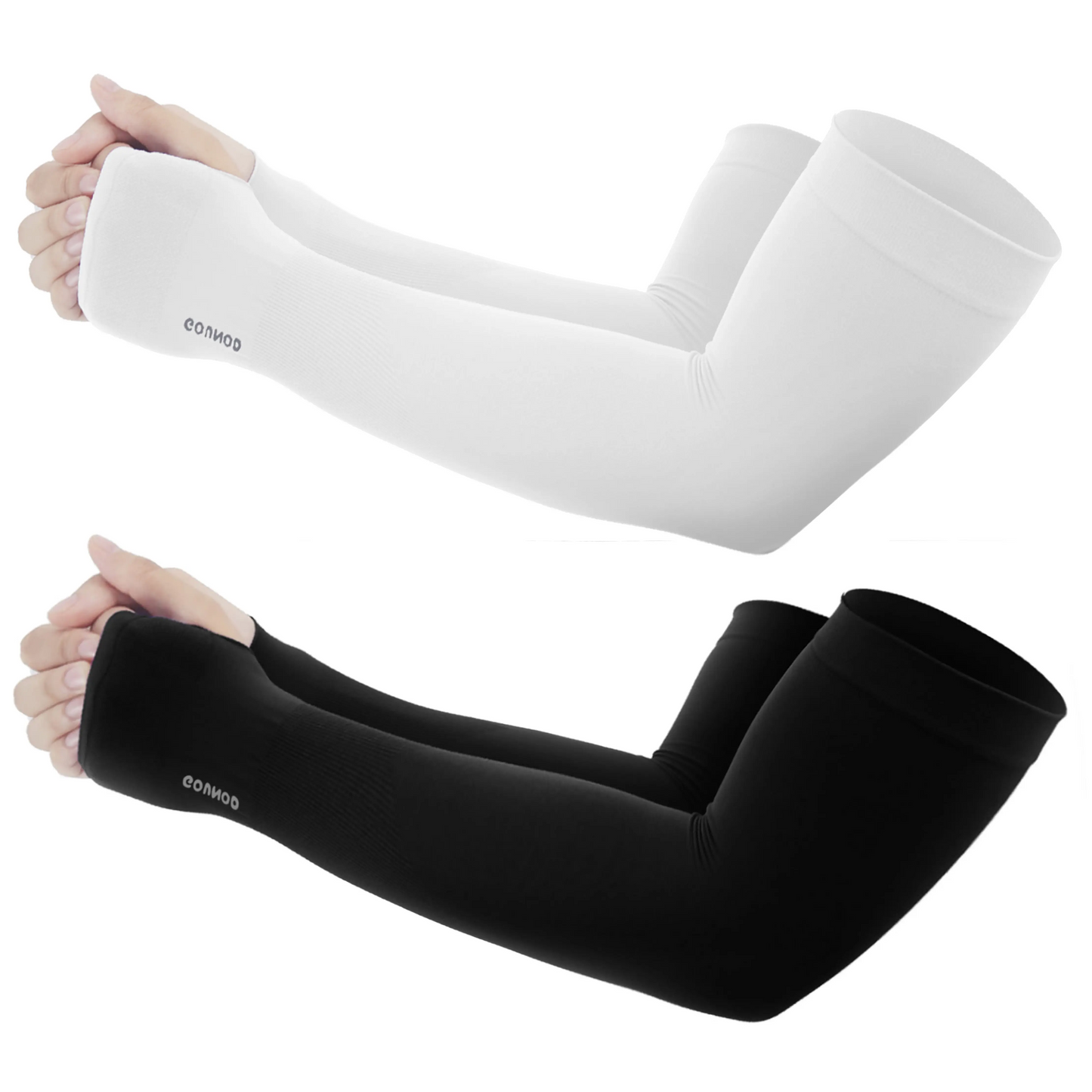 UPF 50+ Sun Protection Arm Sleeves with Thumb & Watch Hole – Unisex UV Cooling Sleeves for Outdoor Sports