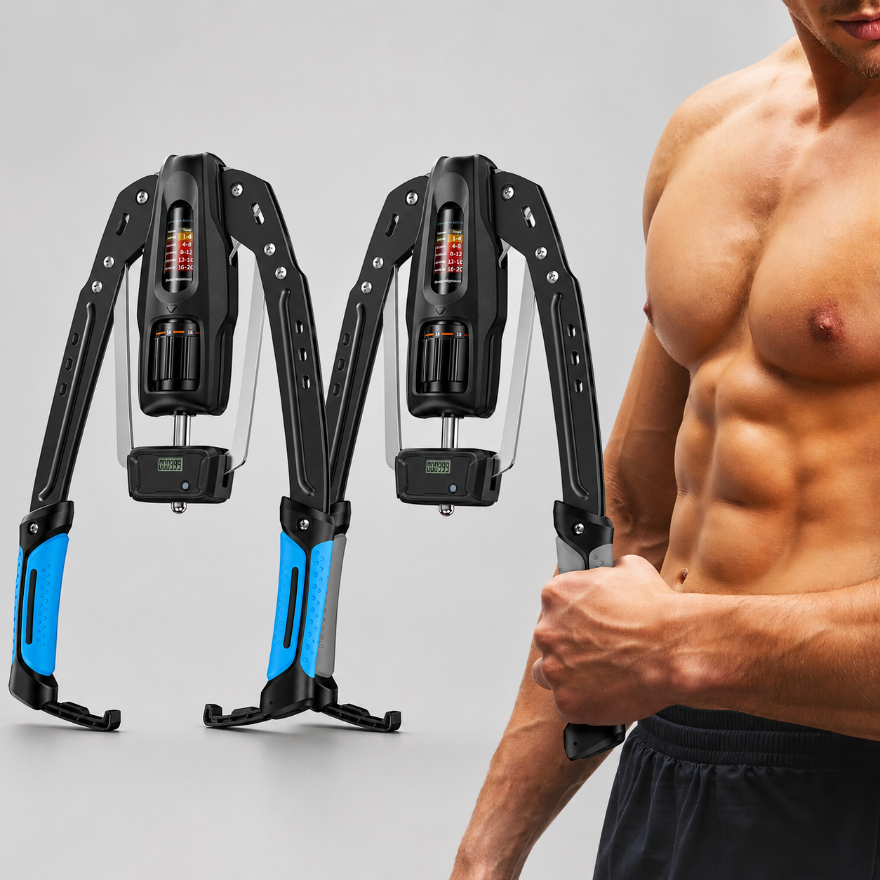 Merach Hydraulic Arm Trainer | 22–440 lbs Adjustable Resistance | Foldable Upper Body Strength Equipment for Home Gym