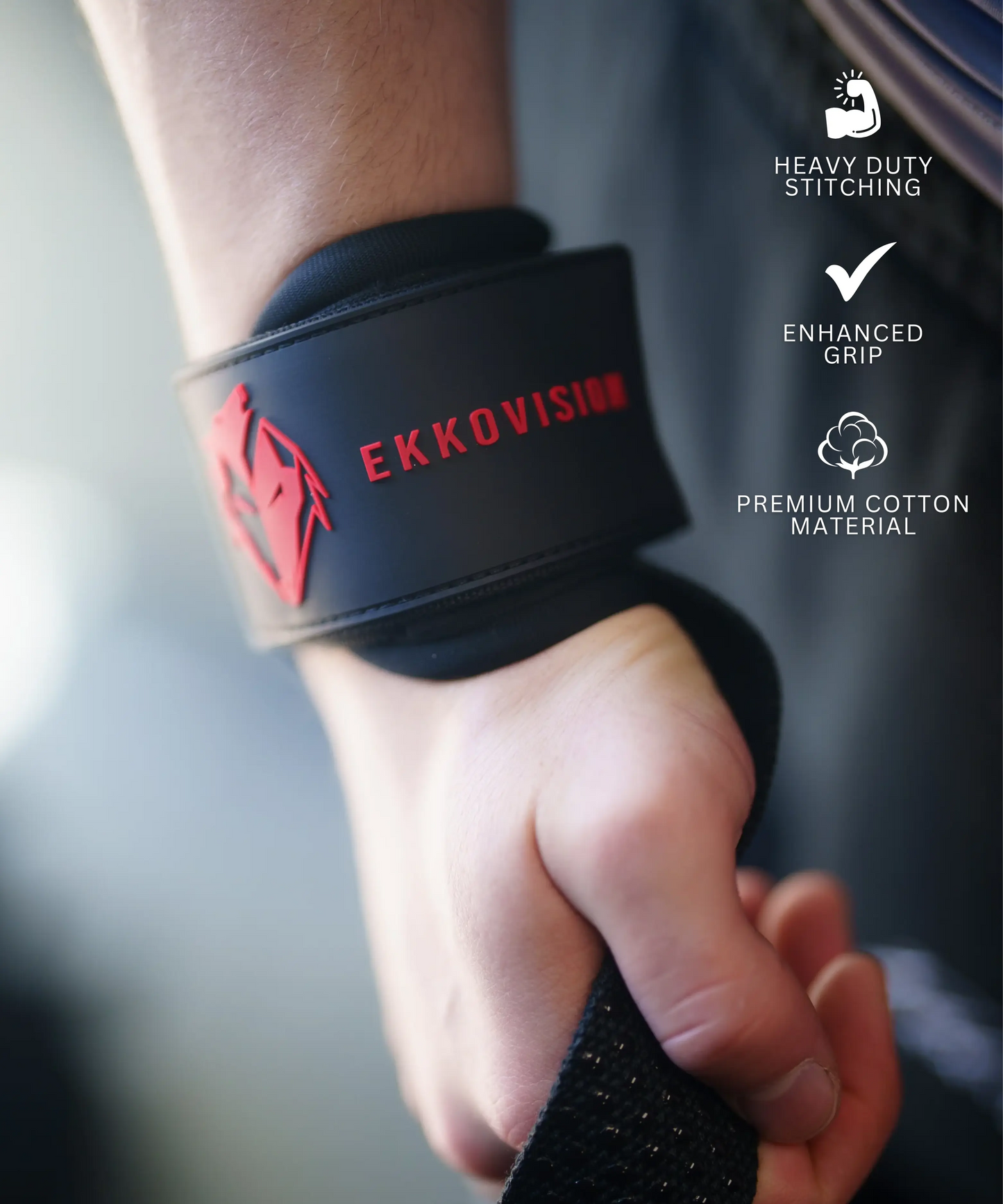 Weightlifting Wrist Straps – Cotton Gym Lifting Straps for Deadlifts, Curls & Pull-Ups
