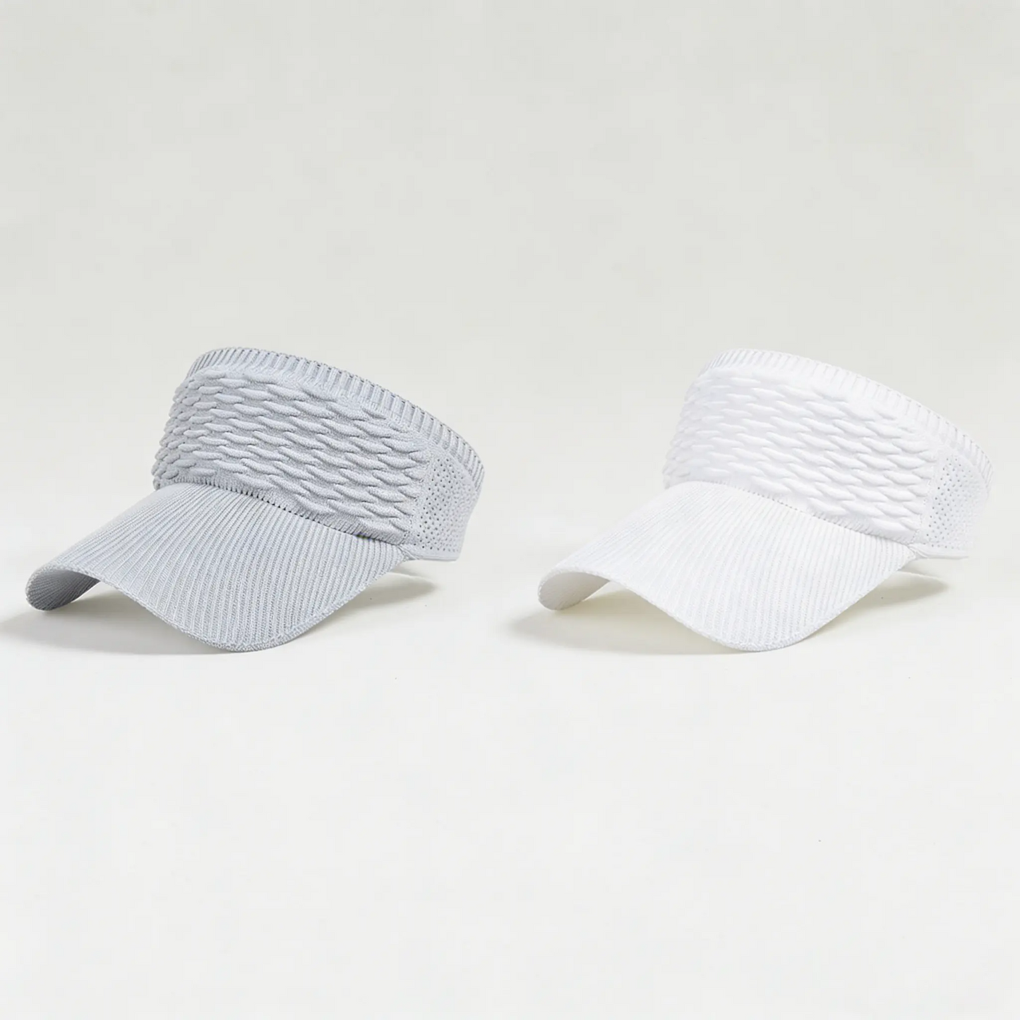 Women's High Ponytail Sun Visor Hat (2-Pack) – UV Protection, Breathable Open-Top Cap for Running & Outdoor