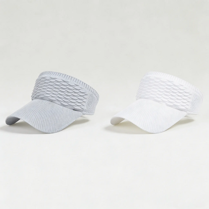 Women's High Ponytail Sun Visor Hat (2-Pack) – UV Protection, Breathable Open-Top Cap for Running & Outdoor