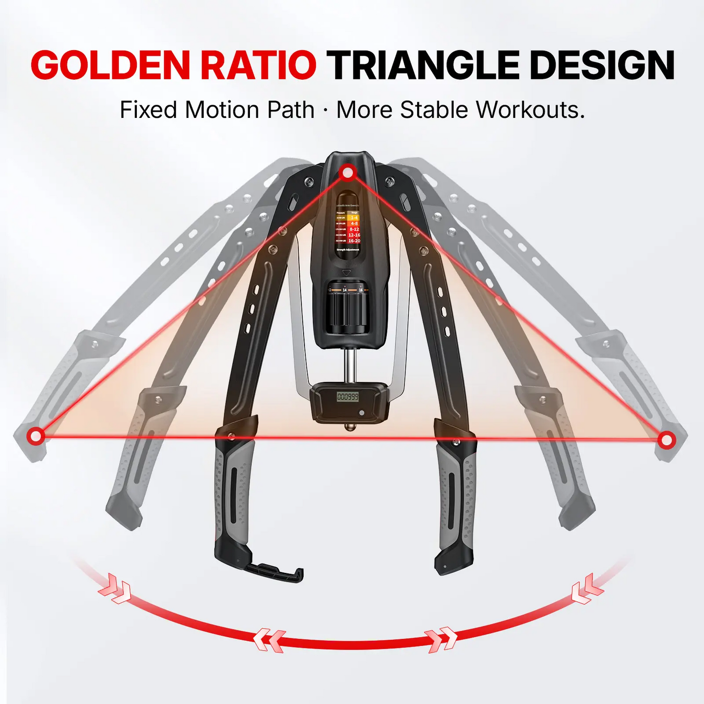 Merach Hydraulic Arm Trainer | 22–440 lbs Adjustable Resistance | Foldable Upper Body Strength Equipment for Home Gym
