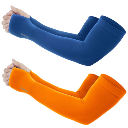 UPF 50+ Sun Protection Arm Sleeves with Thumb & Watch Hole – Unisex UV Cooling Sleeves for Outdoor Sports