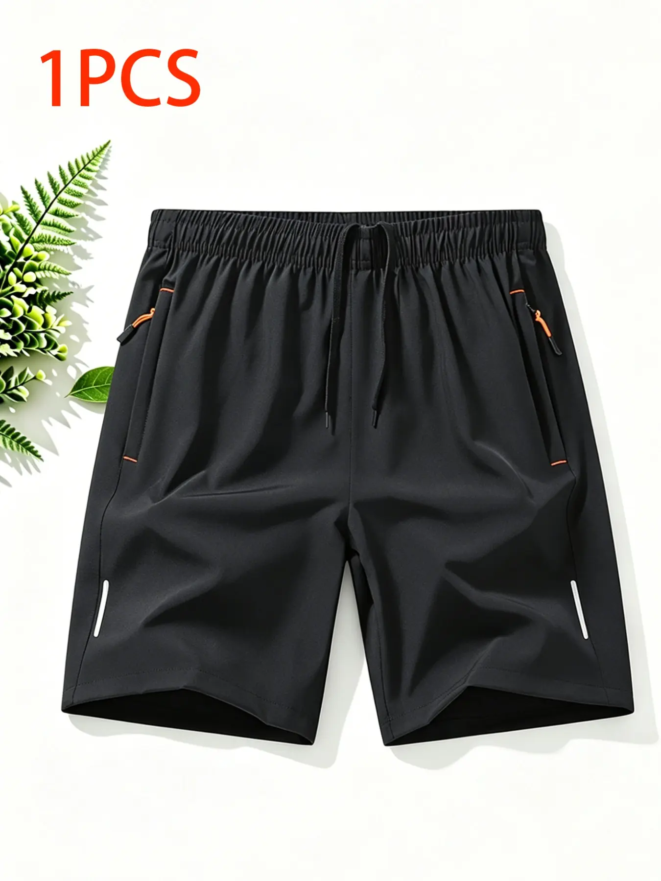 Men's Athletic Shorts with Zip Pockets – Breathable Slim-Fit Gym & Casual Sports Shorts, Sizes S-XXL