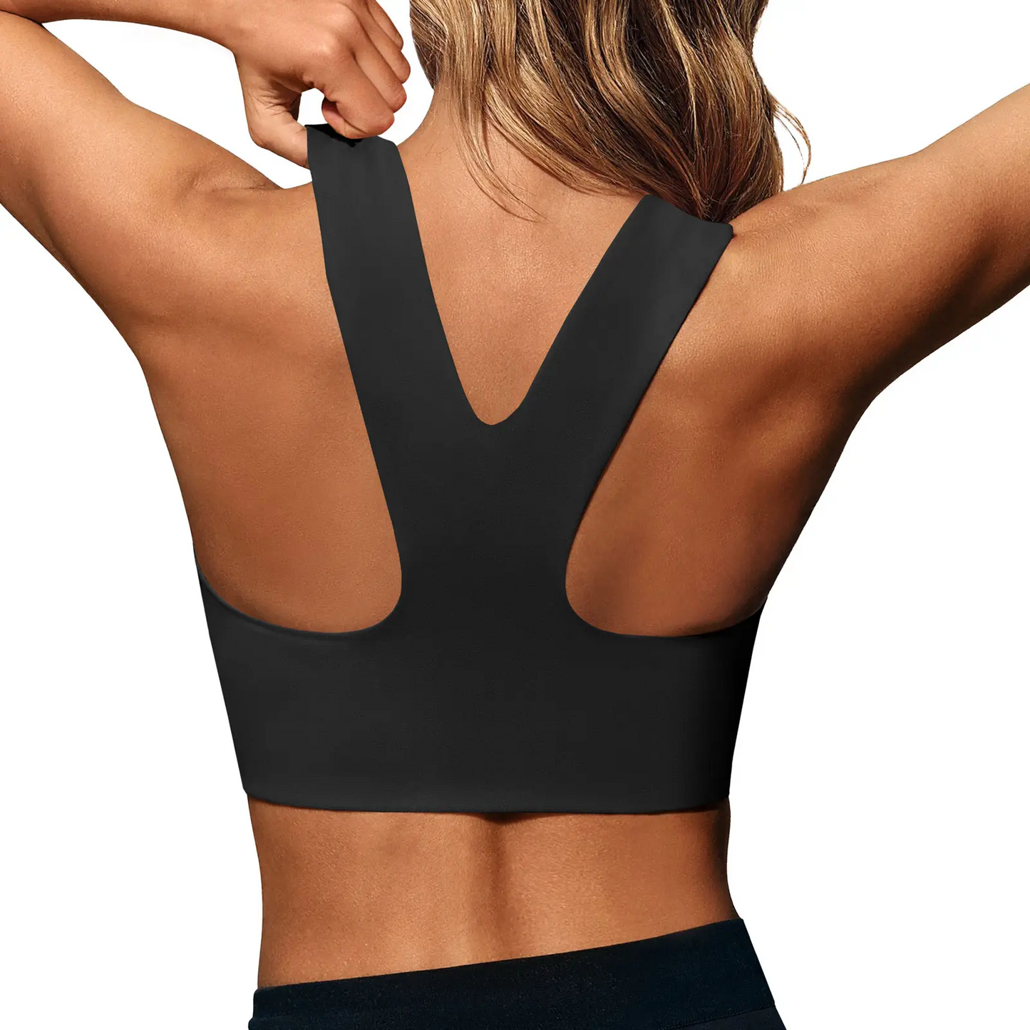 Women's Seamless Longline Sports Bra – Square Neck, Padded, Buttery Soft for Yoga & Gym