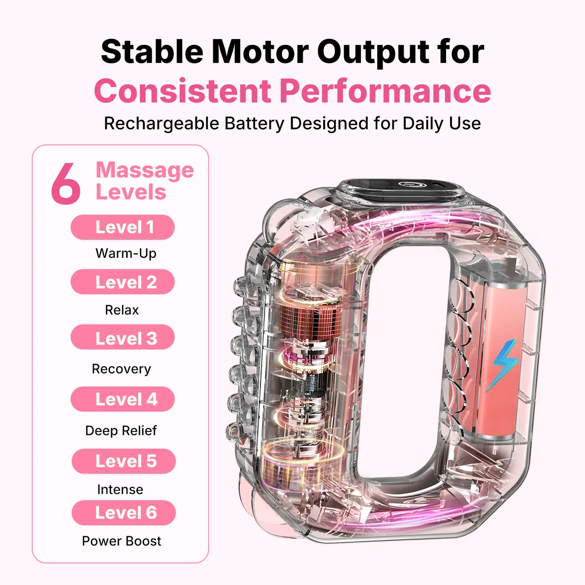 Cordless Percussion Massager – 6-Speed Deep Tissue Relief for Neck & Shoulders