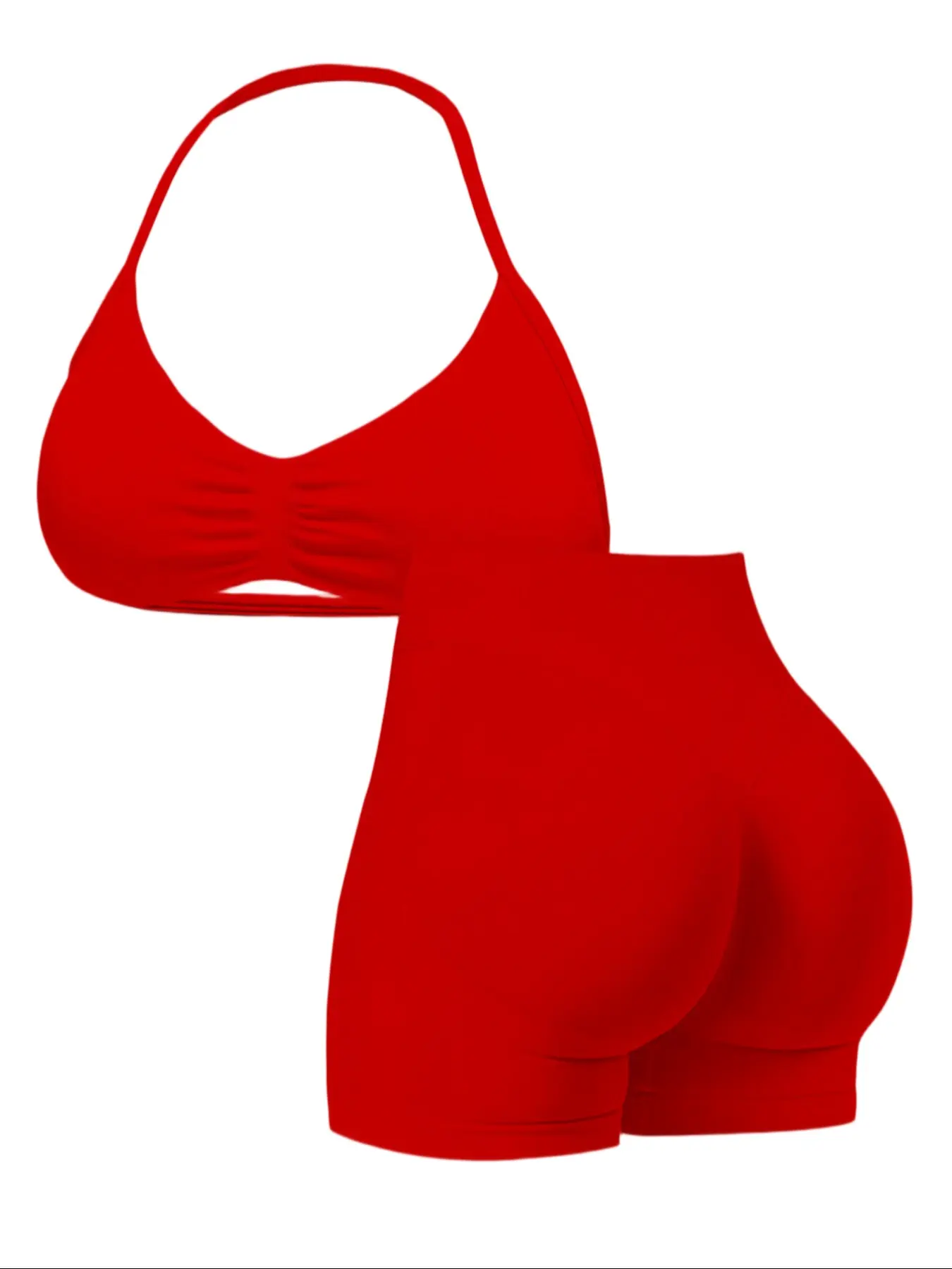 Women's High-Waist Yoga Set – Sports Bra & Shorts for Gym, Running & Fitness