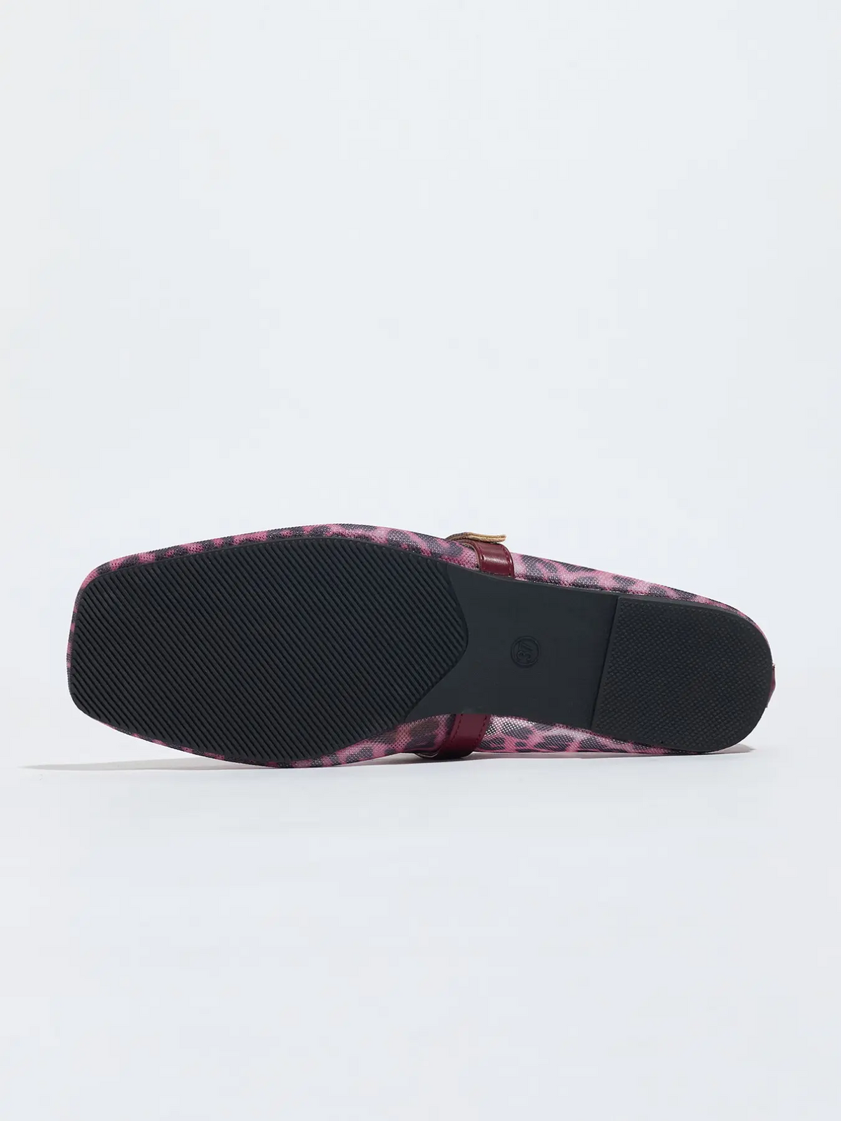 Women's Leopard Print Mesh Flats – Square Toe Slip-On, Breathable & Comfortable