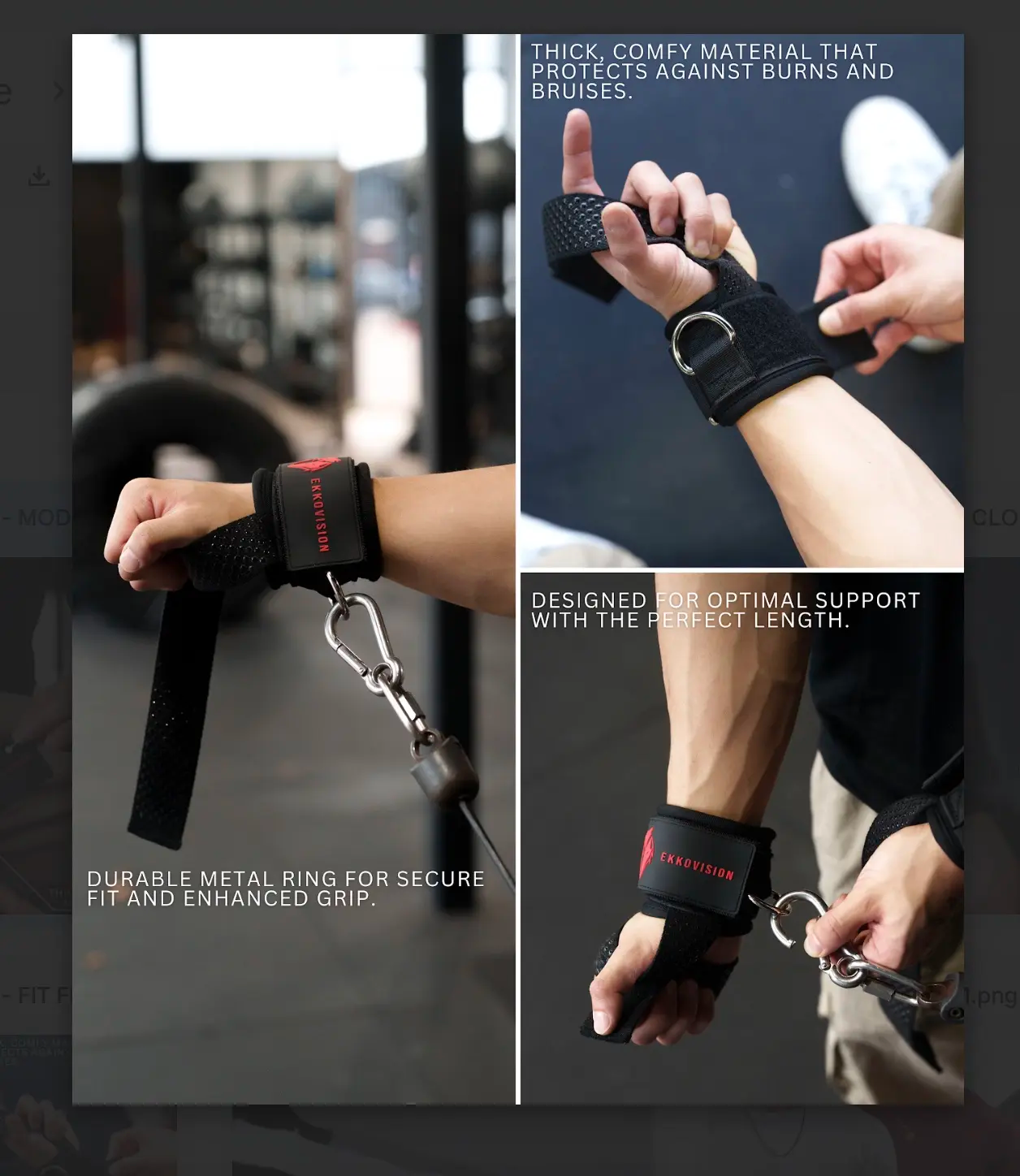 Weightlifting Wrist Straps – Cotton Gym Lifting Straps for Deadlifts, Curls & Pull-Ups