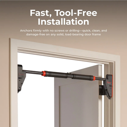 SUNNY Pull Up Bar – 330LBS Adjustable 28"-38" No-Drill, Non-Slip Heavy Duty Home Gym Bar