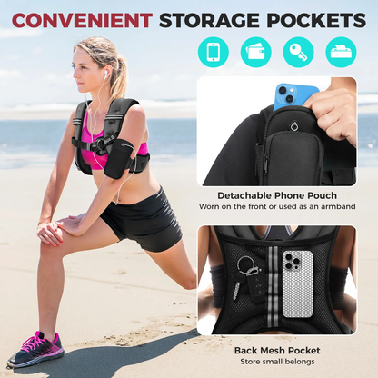 Weighted Vest Weight Vest with Detachable Phone Pouch