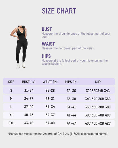 Deep V Tummy Control Sculpting Jumpsuit