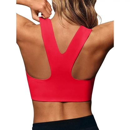 Women's Seamless Longline Sports Bra – Square Neck, Padded, Buttery Soft for Yoga & Gym