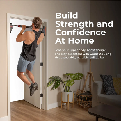 SUNNY Pull Up Bar – 330LBS Adjustable 28"-38" No-Drill, Non-Slip Heavy Duty Home Gym Bar