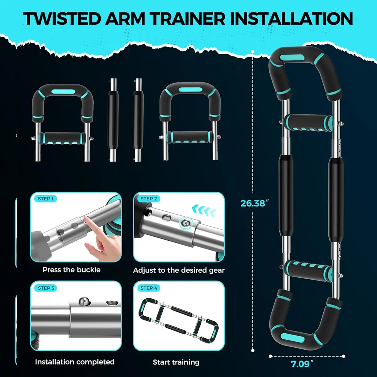 Adjustable Resistance Power Twister Bar for Men