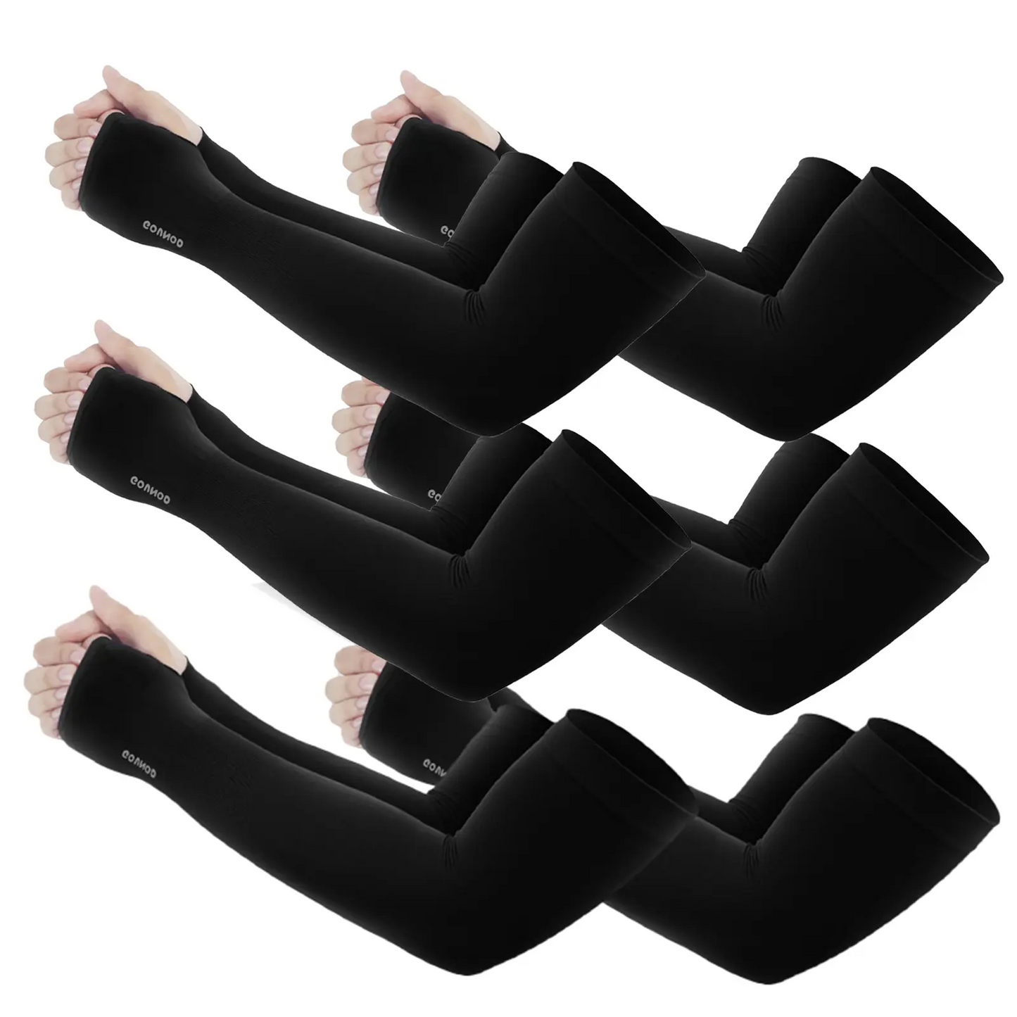 UPF 50+ Sun Protection Arm Sleeves with Thumb & Watch Hole – Unisex UV Cooling Sleeves for Outdoor Sports