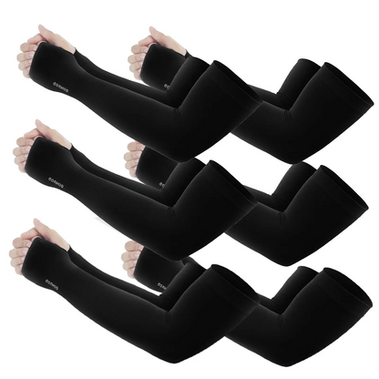 UPF 50+ Sun Protection Arm Sleeves with Thumb & Watch Hole – Unisex UV Cooling Sleeves for Outdoor Sports