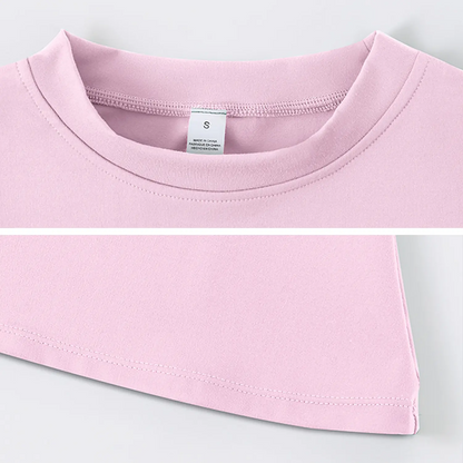 Women's 5-Pack Slim-Fit Sports Tee Set – Moisture-Wicking Nylon, Round Neck Workout Tops for Yoga & Gym